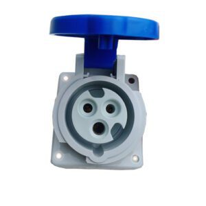 Industrial Socket Panel Mounted 220-240 V – 16A 3-Pin – Blue - Online dealer and distributor in Pakistan