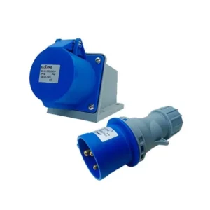 Industrial Socket and Plug Surface Mounted 220-240 V – 32A 3-Pin – Blue | Online in Pakistan