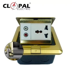 Clopal Golden Square Pop-Up Floor Multi + AV Socket With Box