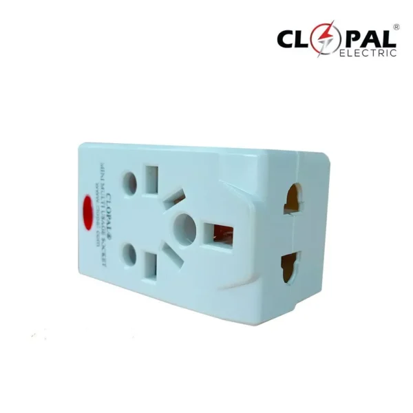 Clopal 15A Round 3 Pin Multi Plug & Socket With Fuse Protection - ARFA ...