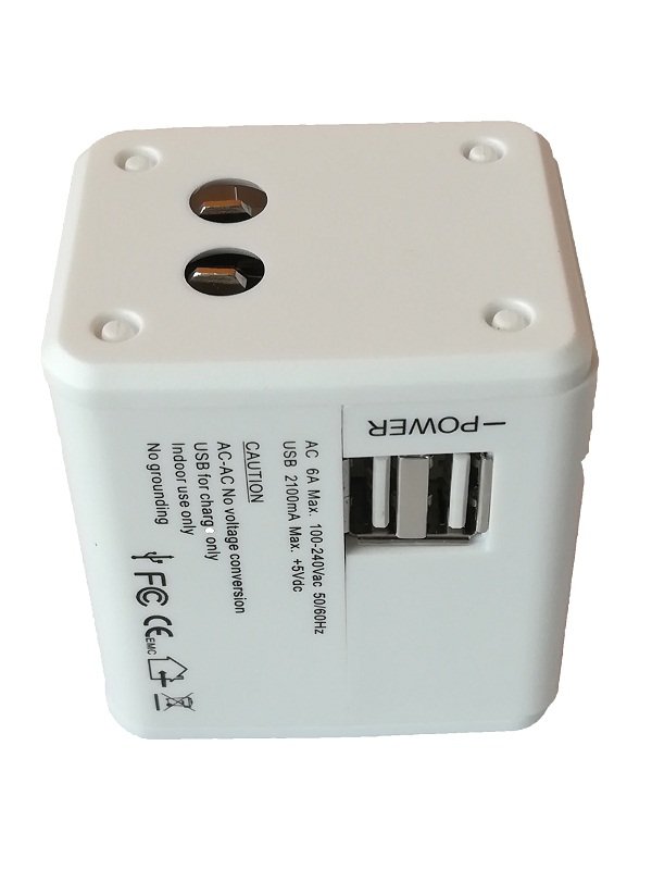 TRAVEL UNIVERSAL ADAPTER EU US PLUG 2 USB 3 PIN HIGH QUALITY 5 TRAVEL UNIVERSAL ADAPTER EU US PLUG 2 USB 3 PIN HIGH QUALITY - Image 5