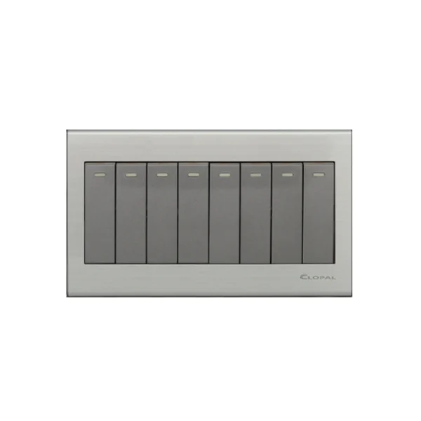 Clopal Elegant Grey Series 8-Gang Switch Superior Quality