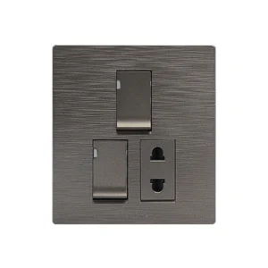 2 Switch + 1 Socket Flatty Clopal