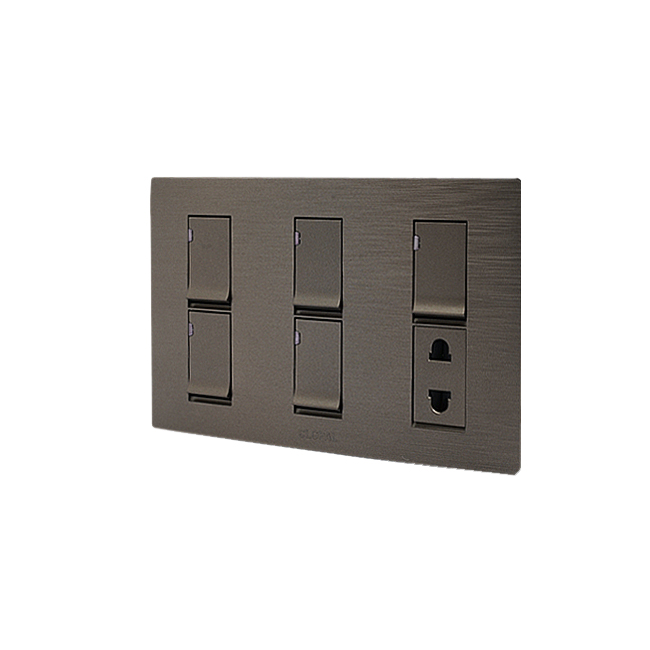 Clopal Flatty Series 5 switch + 1 socket Superior Quality 3 Clopal Flatty Series 5 switch + 1 socket Superior Quality - Image 3