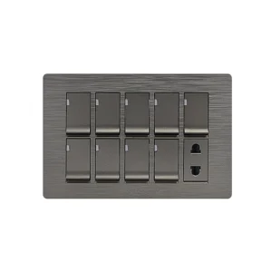 9 Switch + 1 Socket Flatty Clopal