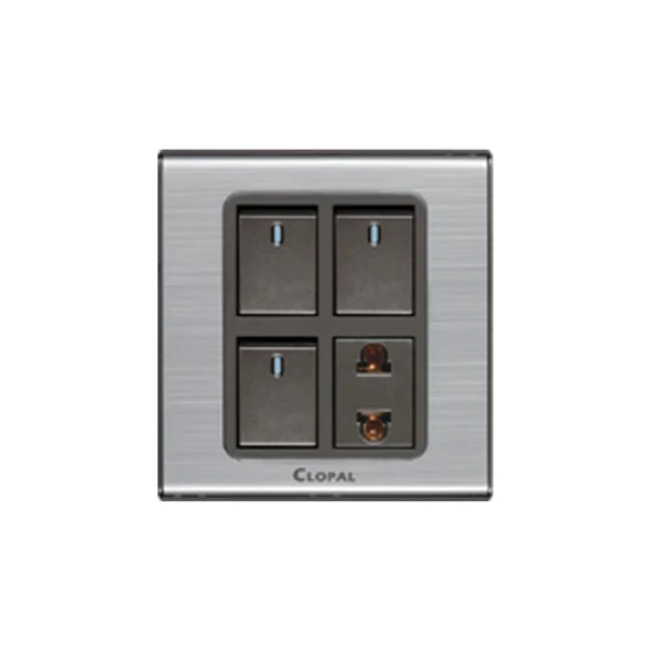 Clopal Inspire Series 3 switch + 1 socket Superior Quality