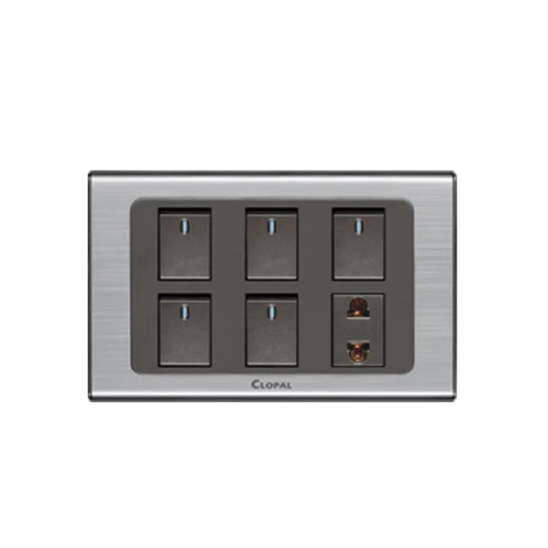 Clopal Inspire Series 5 switch + 1 socket Superior Quality