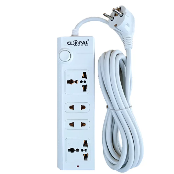 Clopal 4 Ways Extension Socket With 3 mtrs Cord – 2500 watts – CP-A304