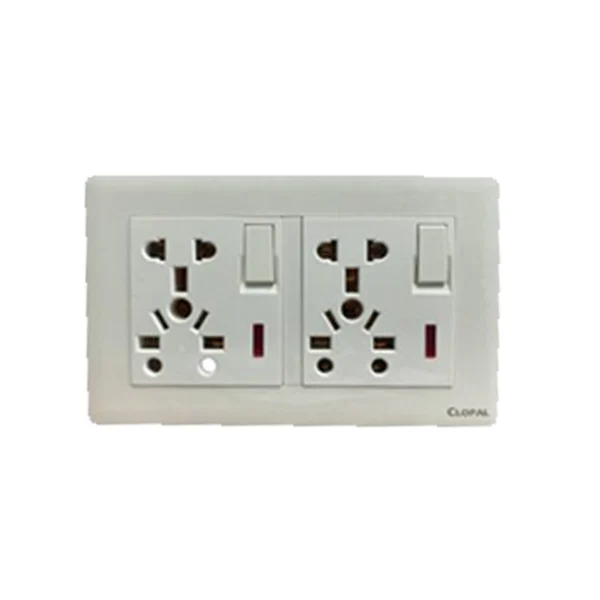 Clopal Cloud Series Double 13A Flat BS Socket Superior Quality