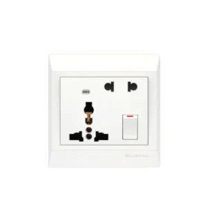 Light Plug / Multi Plug with Extra Socket in white color. Ideas White Series Clopal.