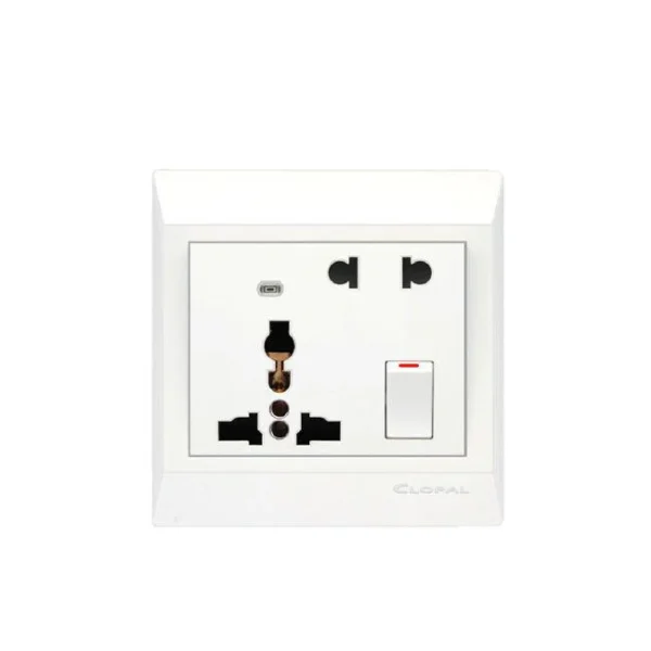 Pure Plug Socket Clopal Pure White Series Light Plug Switch With Extra Socket Premium ...