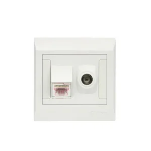 TV + Telephone, Ideas White Series Clopal for residential and commercial use.