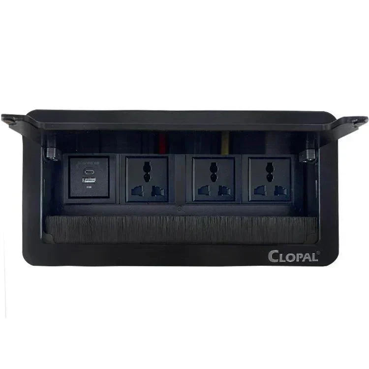Flip up Tabletop Brush Connectivity Technology Box – Black & Silver 3 Flip up Tabletop Brush Connectivity Technology Box – Black & Silver - Image 3