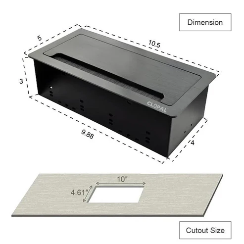 Flip up Tabletop Brush Connectivity Technology Box – Black & Silver 12 Flip up Tabletop Brush Connectivity Technology Box – Black & Silver - Image 12