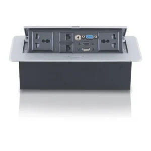 Technology Box, Conference Table Connectivity Hydraulic Pop Up Box Power Center - No Wires. High Quality Floor boxes in Pakistan. Available at Arfa Trading.