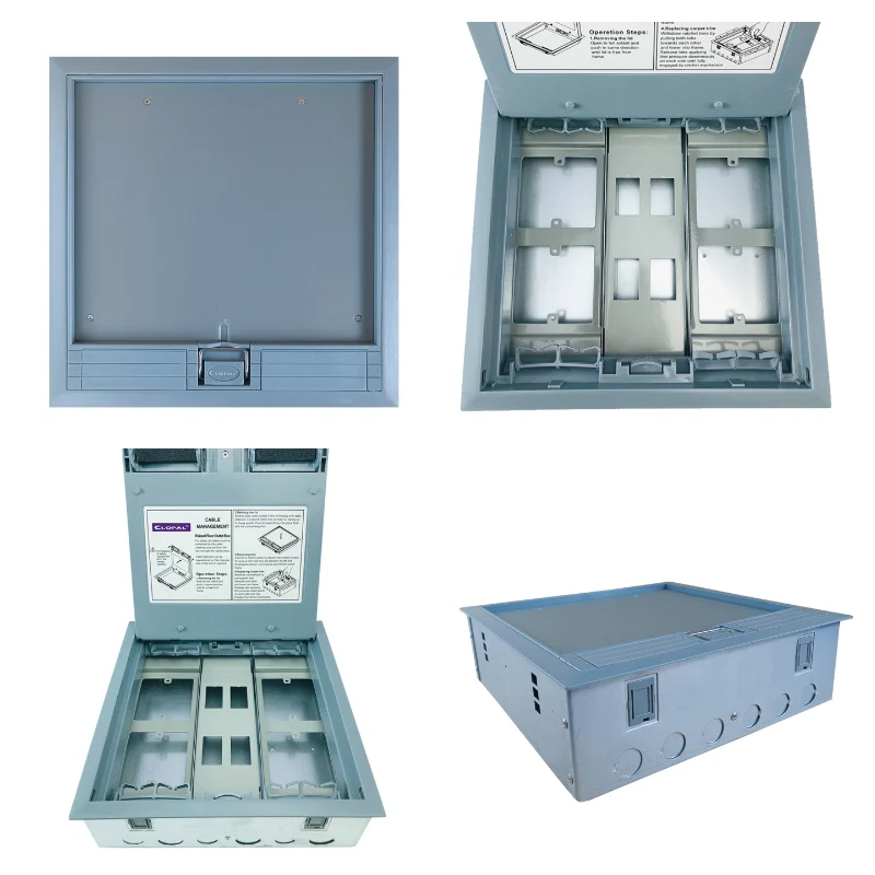 8 Holes Floor Box Metal Base by Clopal Electric. Available at Arfa Trading.