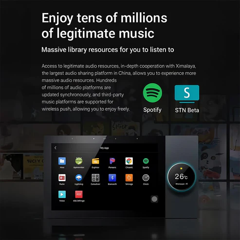 Clopal Smart Knob Wireless Home Control Panel – 6” Android Touch Screen with Zigbee Gateway & Voice Control - Image 5